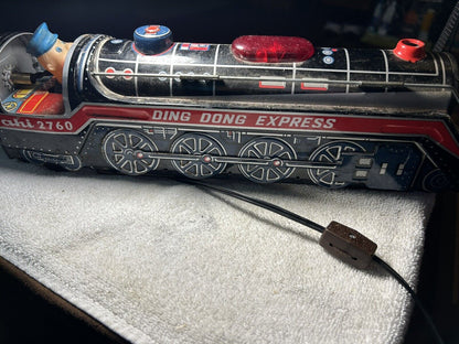 DING DONG EXPRESS RAILROAD LAMP 17X3X6 INCHES WORKING