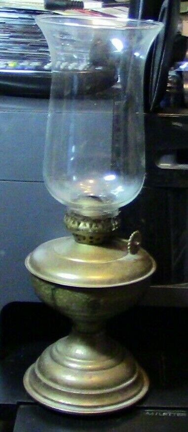 Vintage Kerosene Lantern with Clear Glass Globe