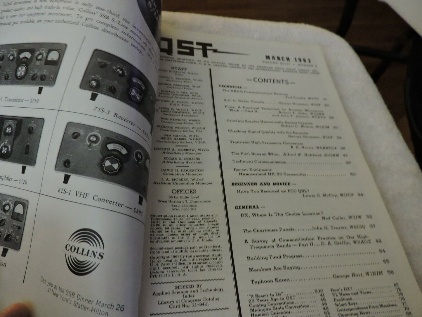 QST AMATEUR RADIO MAGAZINE MARCH 1963