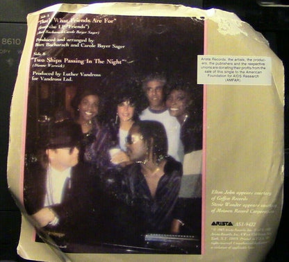 That's What Friends Are For, 45 RPM Vinyl Record (Elton John, Glady's Knight)