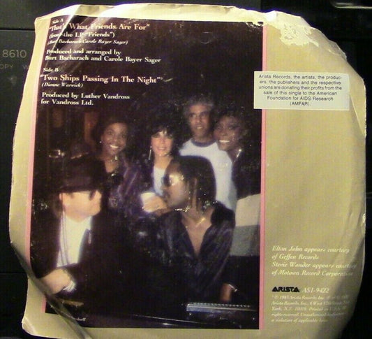 That's What Friends Are For, 45 RPM Vinyl Record (Elton John, Glady's Knight)