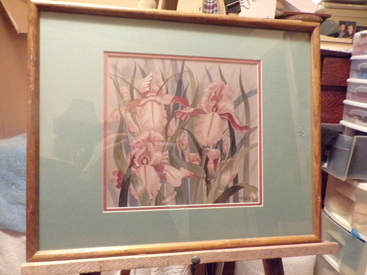 Artist Vicki Vormehr Flower Print: 17" x 20.5" Framed and Matted