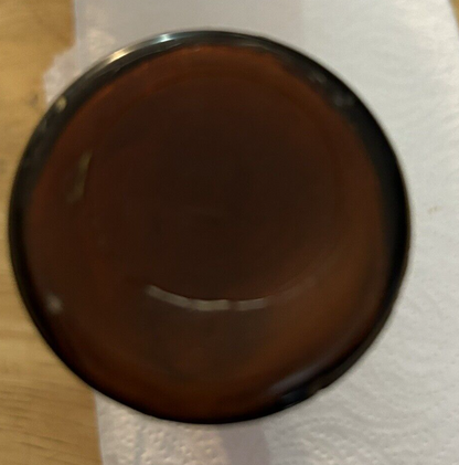 EMPTY BROWN GLASS MEDICINE BOTTLE 4.75X2 INCHES