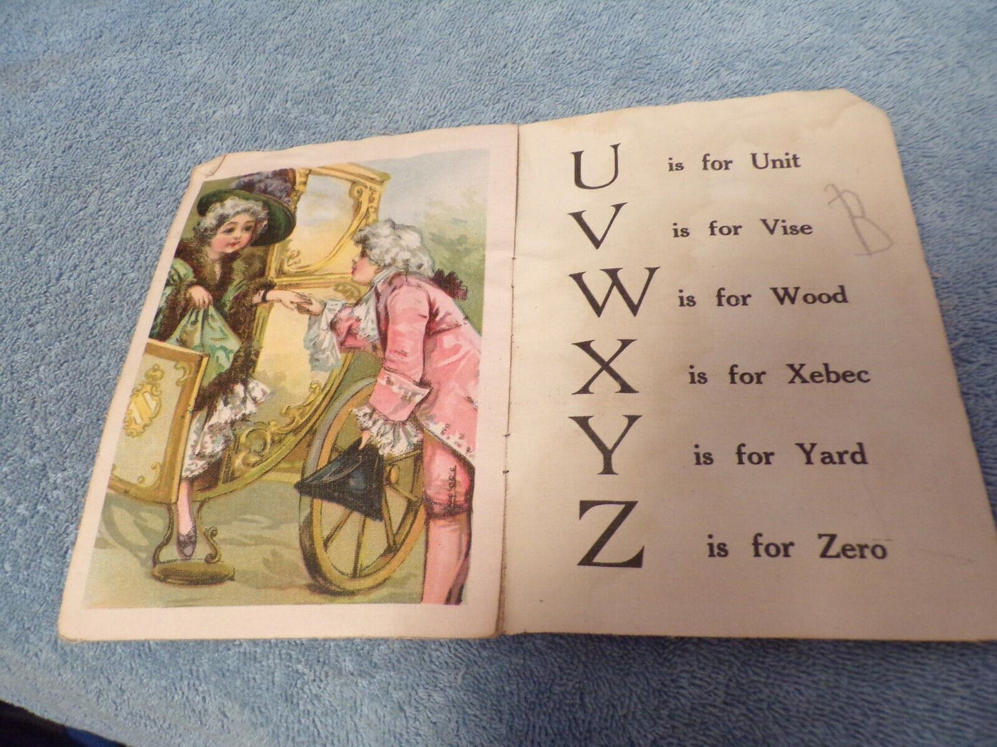 Vintage Cloth Book: "Darlings" Alphabet Learning Book