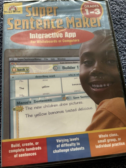 EVAN-MOOR SUPR SENTENCE MAKER INTERACTIVE APP  GRADES 1-3