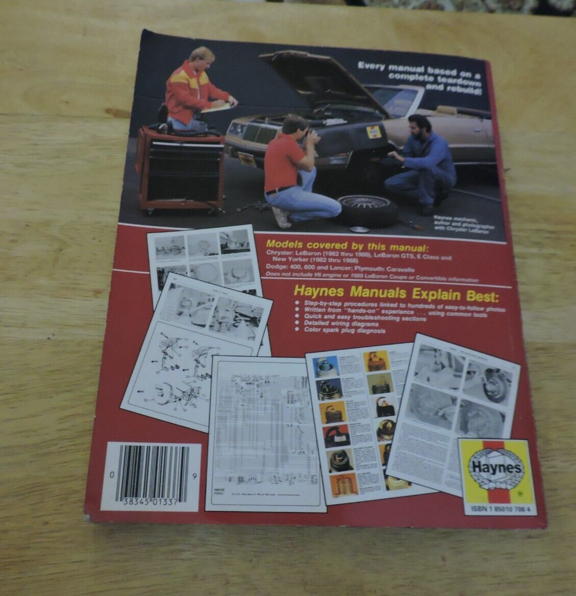 CHRYSLER MID SIZE MODELS 1982-1989 FRONT WHEEL DRIVE  AUTOMOTIVE REPAIR MANUAL