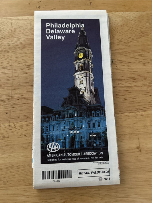 Philadelphia Delaware Valley AAA Road Map