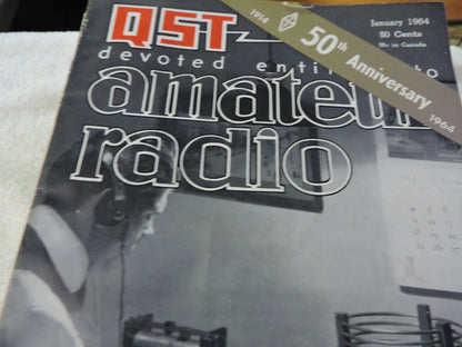QST AMATEUR RADIO MAGAZINE JANUARY 1964  50TH ANNIVERSARY