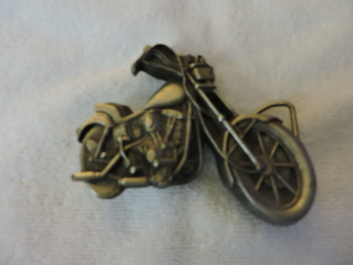 1979 BERGAMOT BRASS WORKS MOTORCYCLE BELT BUCKLE 3.5X3 INCHES