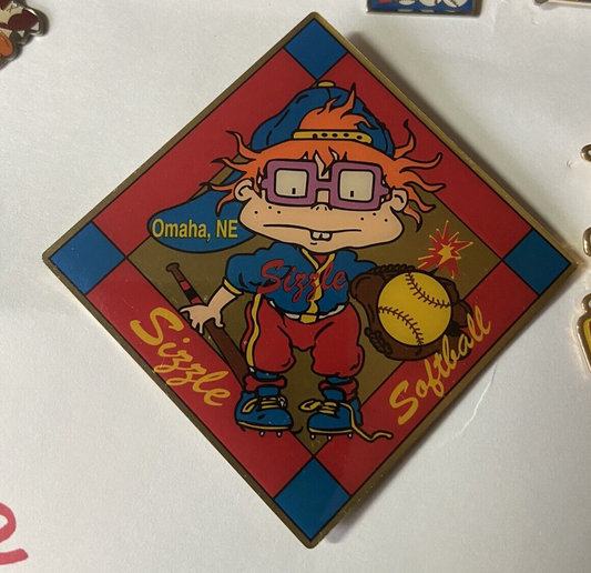 Vintage Softball Pin: Sizzle Softball (Omaha Nebraska)