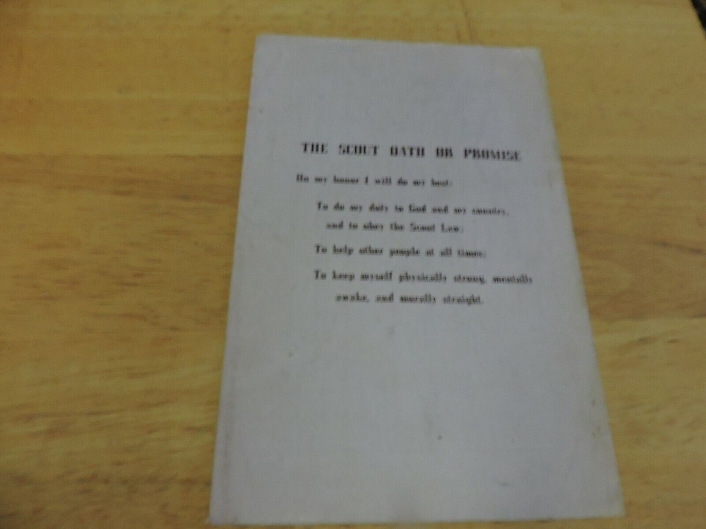 TROOP ADVANCEMENT PLAN BOY SCOUTS OF AMERICA 1946