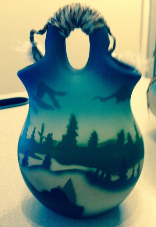 WEDDING VASE - SOUTHWEST INFLUENCE - HAND PAINTED