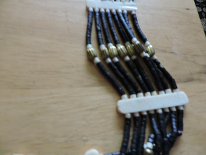 Pawnee Tribe Artist Created : Beaded Belt (32 INCHES Long) Brown and Tan
