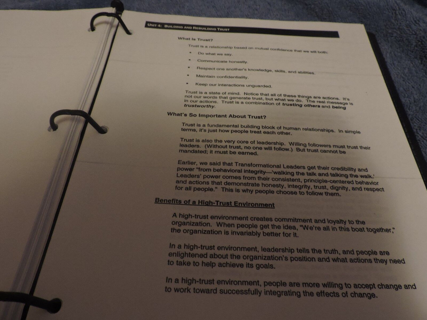 FEMA Course: "Leadership and Influence" Guidebook"