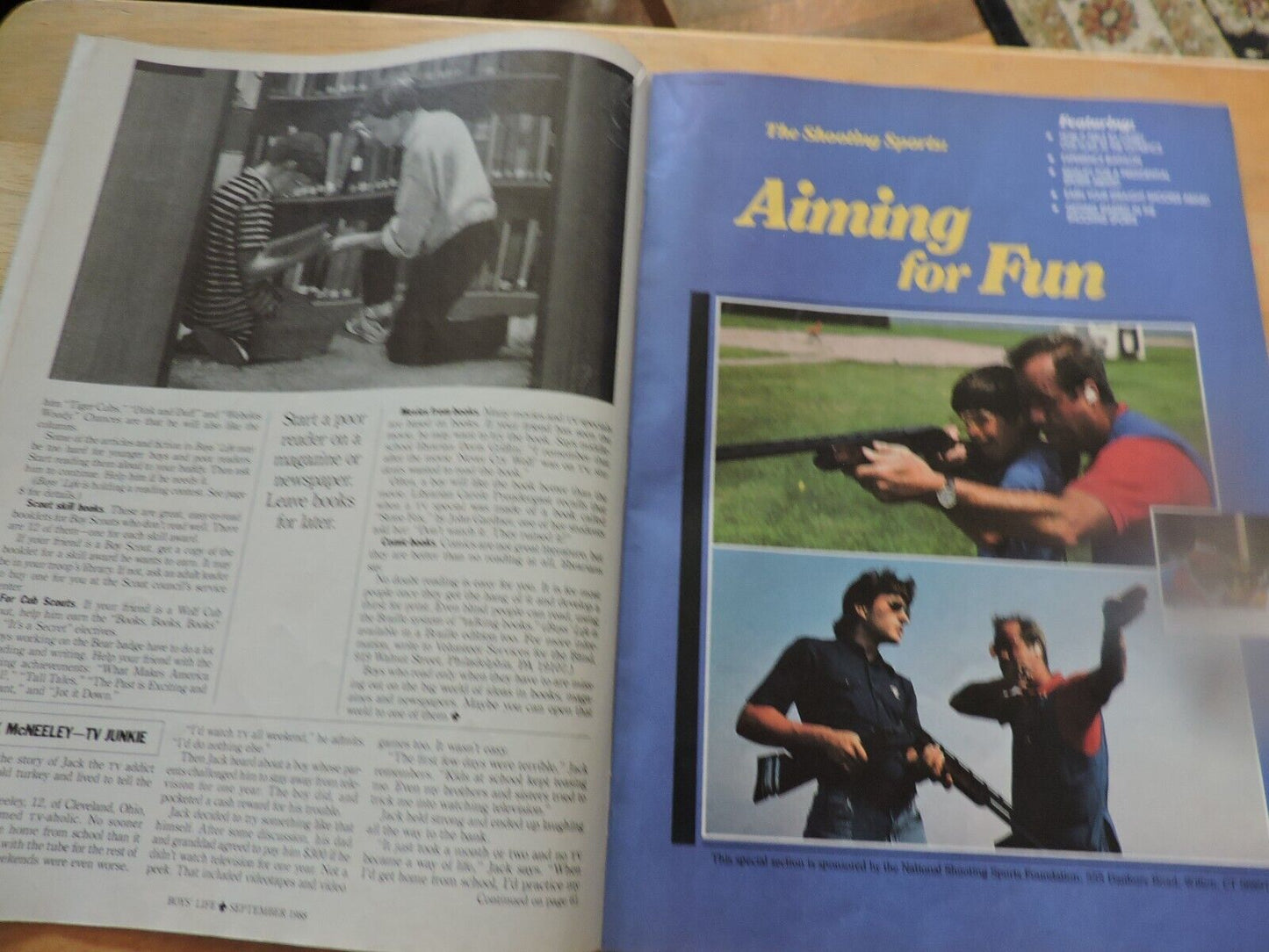 BOYS' LIFE MAGAZINE SEPT 1988-READING:THE KEY TO WORLD'S OF FANTASY & ADVENTURE