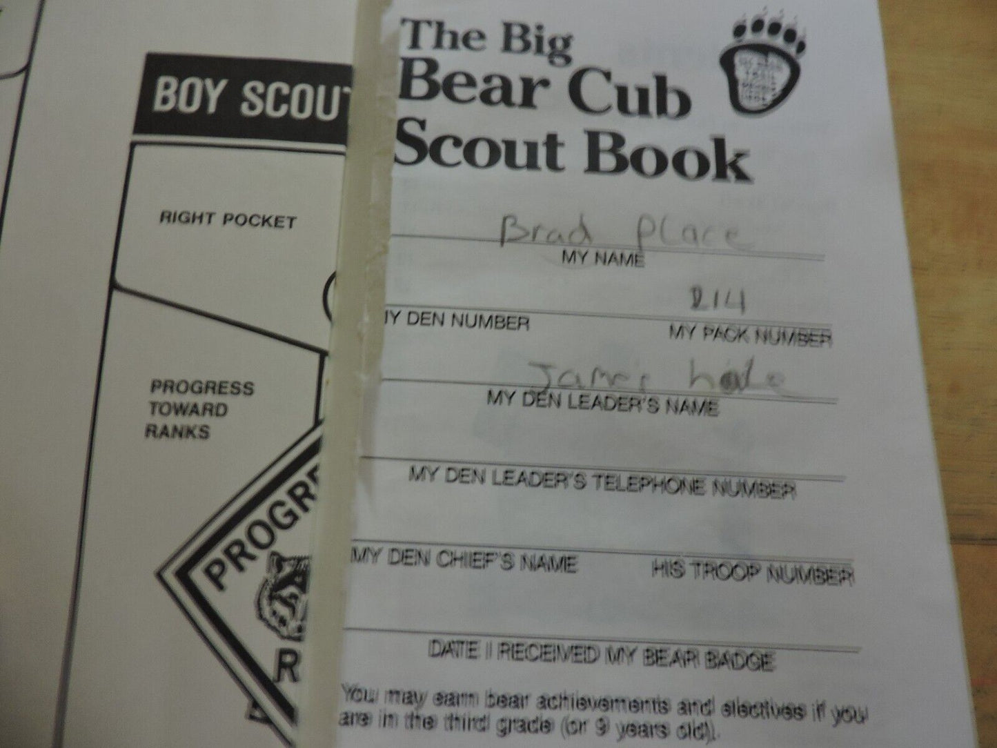 The Big Bear Cub Scout Book 1984 Boy Scouts of America Vintage BSA