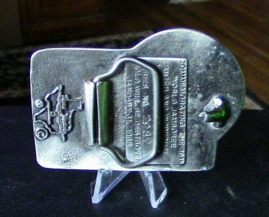 16th World Scout Jamboree 87-88 Australia, Numbered 2987 Pewter Belt Buckle