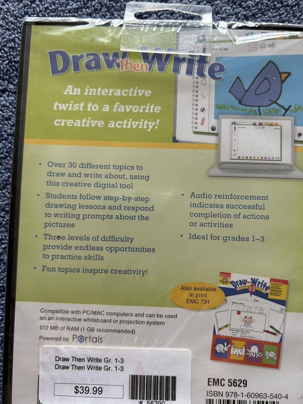 EVAN-MOOR DRAW THEN WRITE INTERACTIVE APP  GRADES 1-3