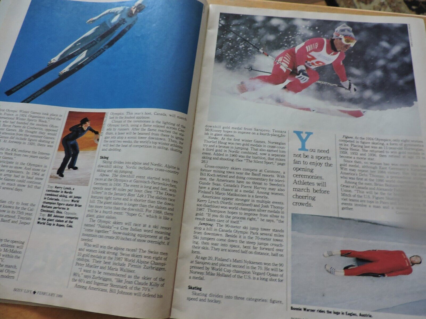 BOYS' LIFE MAGAZINE--FEBRUARY 1988--YOUR GUIDE TO THE WINTER OLYMPICS