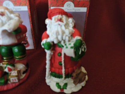 SET OF THREE SANTAS--ARTMARK--3.5 INCHES TALL