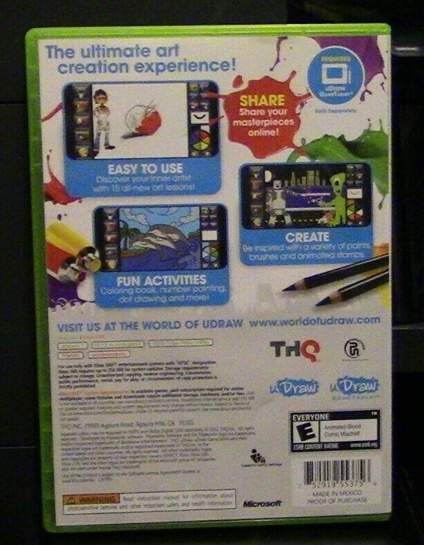 XBOX 360 U Draw Studio Instant Artist CD