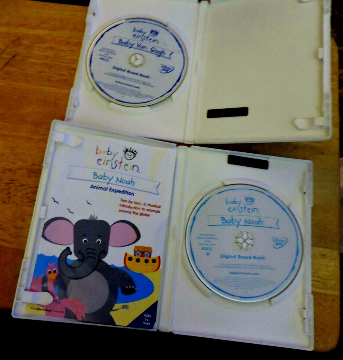 baby einstein SET OF TWO DVDs: BABY VAN GOGH & BABY NOAH AGES 1+