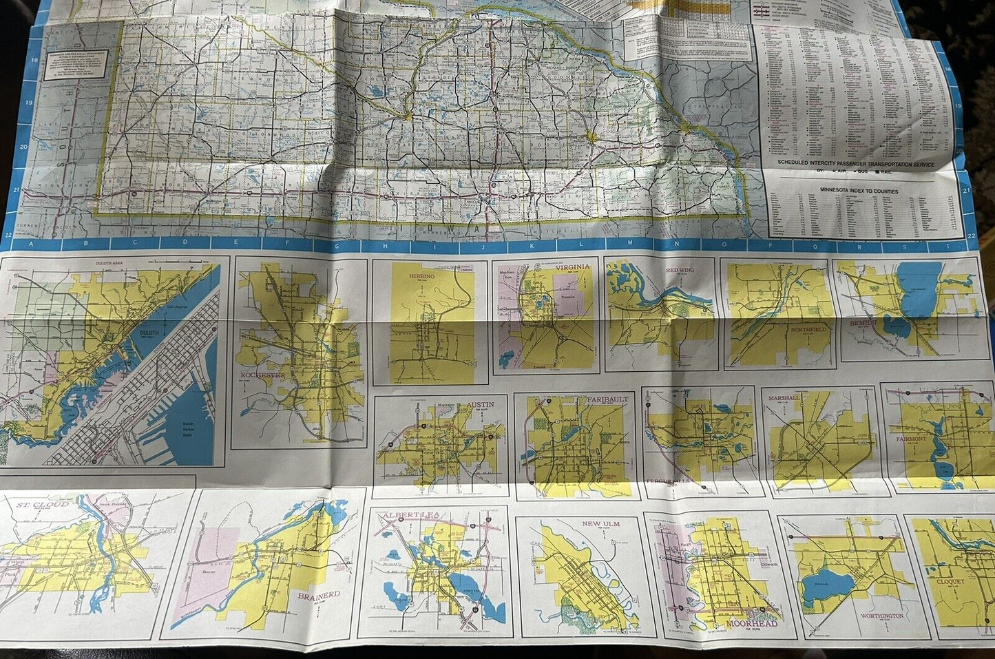 1987 Minnesota Official State Highway Travel Road Map