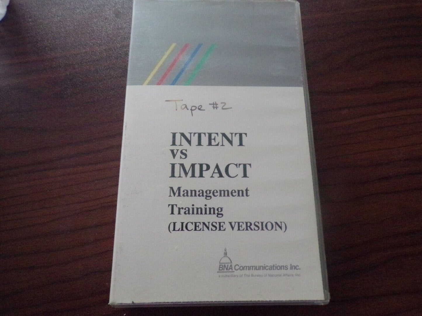 Intent VS Impact Management Training (Liscense Version) VHS Training Tape