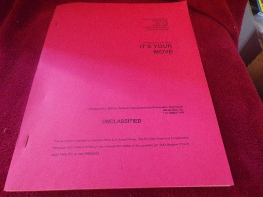 Army Pamphlet 55-2: "It's Your Move", Military Transportation and Travel