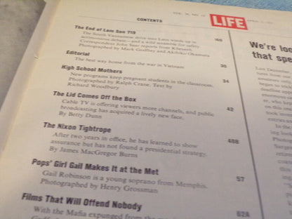 Life Magazine: April 2, 1971 Edition Featuring High School Pregnancy