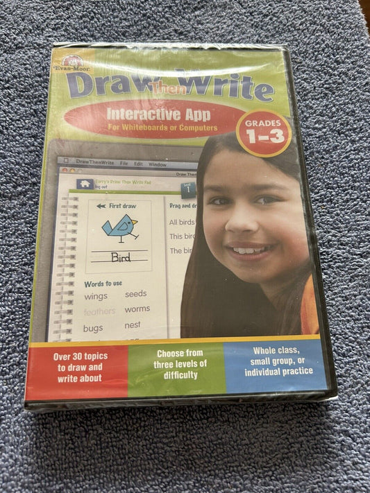 EVAN-MOOR DRAW THEN WRITE INTERACTIVE APP  GRADES 1-3