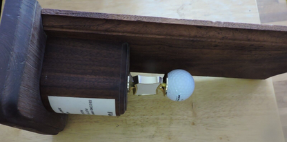 VINTAGE HANDMADE GOLF WOODEN TROPHY 16X6.5X5 INCHES