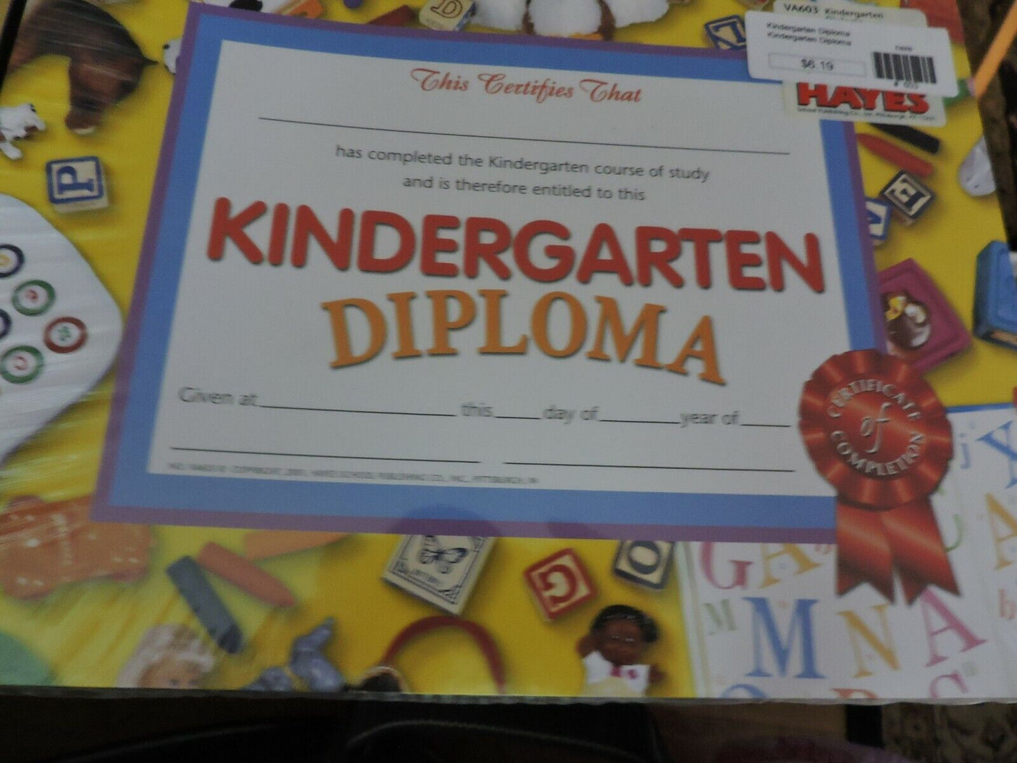 Kindergarten Diploma Certificate NEW PACK OF 25