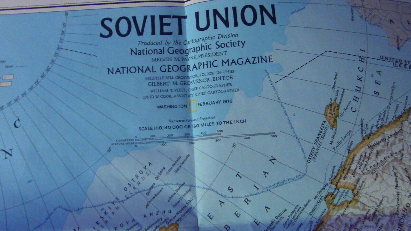 The National Geographic Magazine Map of The Soviet Union & it's Peoples