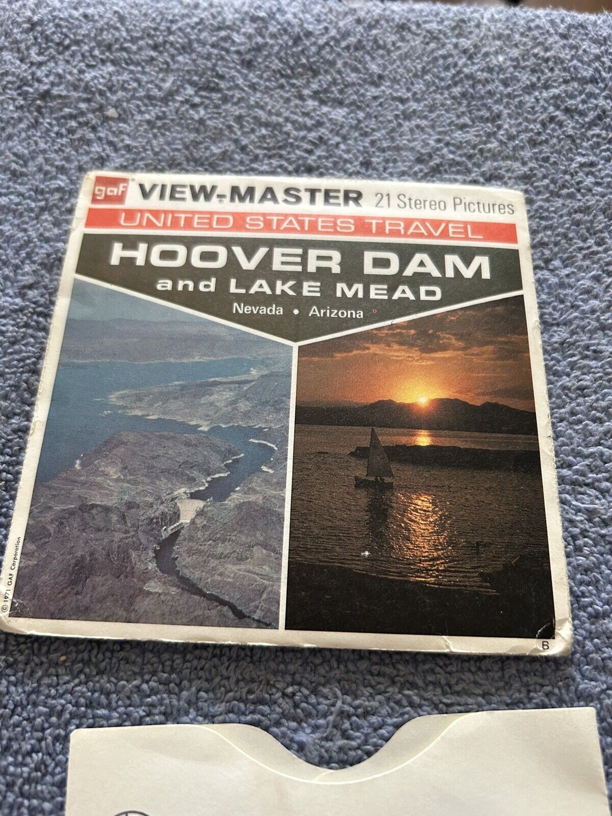 VIEW MASTER 3D REELS:  HOOVER DAM--21 PICTURES--3 REELS--OPENED PACKAGE