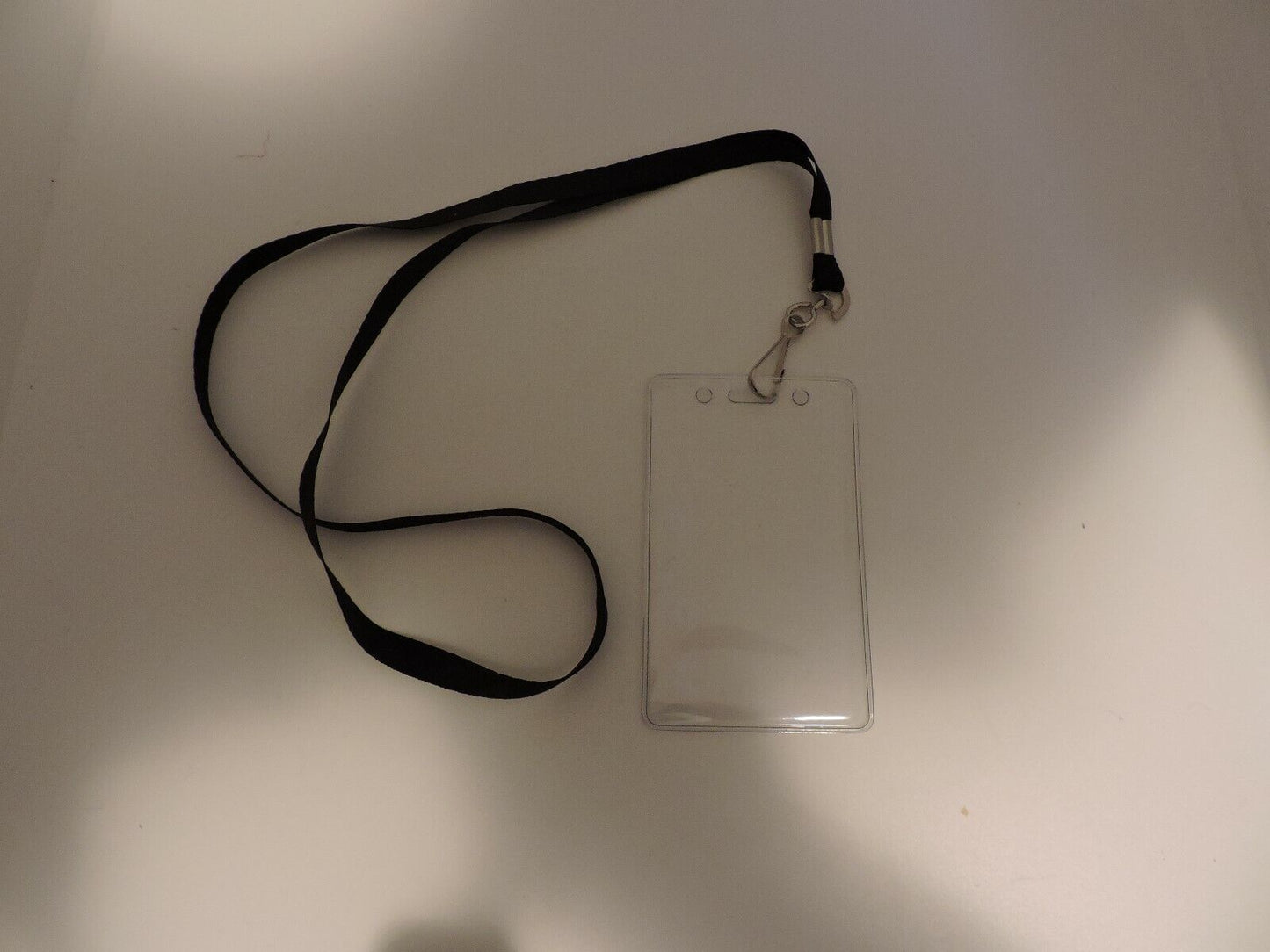 Lot of 28 Clear Plastic Badge Holders with Lanyards