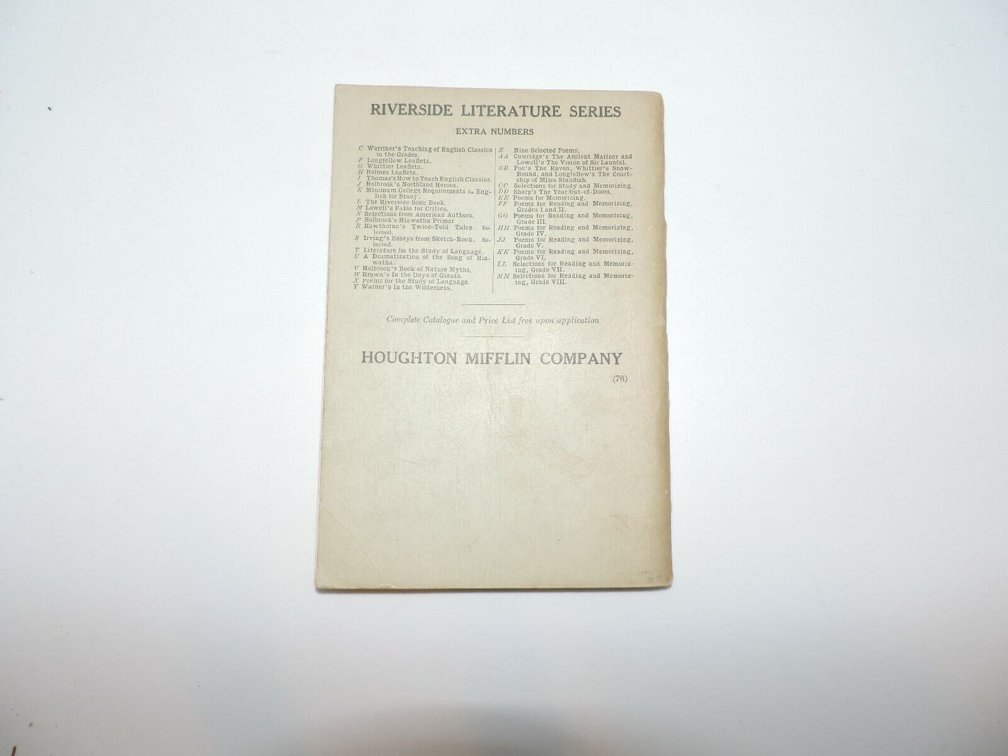 The Riverside Literature Series-- No. 55-- The Merchant of Venice--1911