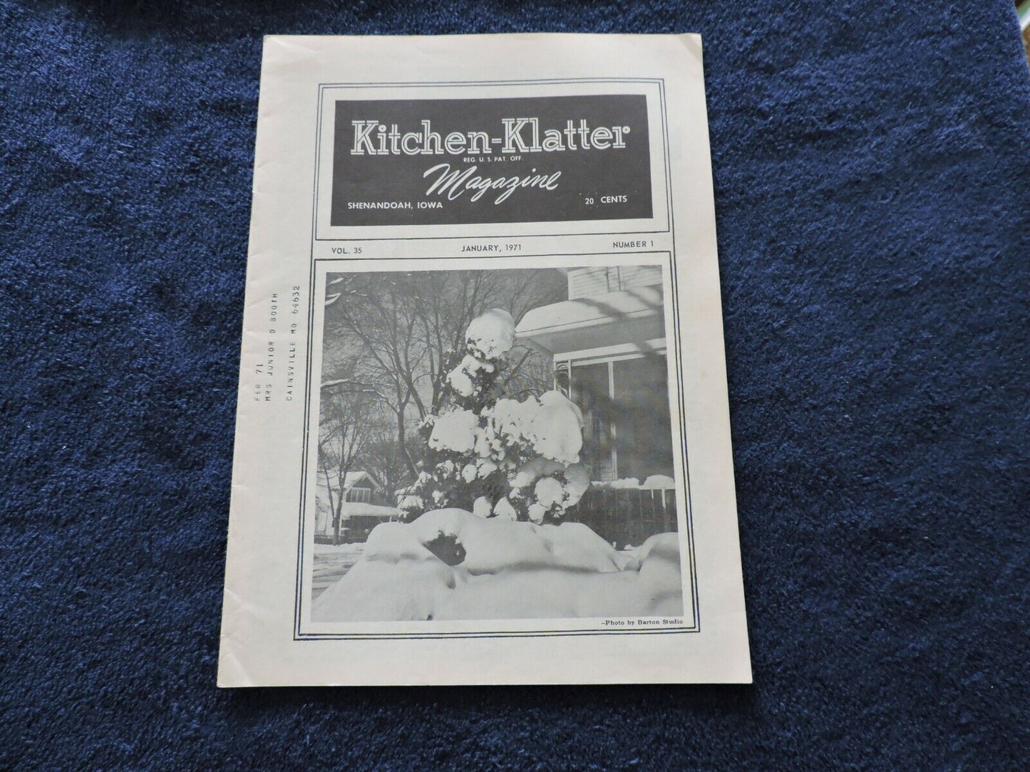 Kitchen-Klatter Magazine Shenandoah Iowa  January 1971