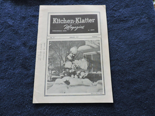 Kitchen-Klatter Magazine Shenandoah Iowa  January 1971