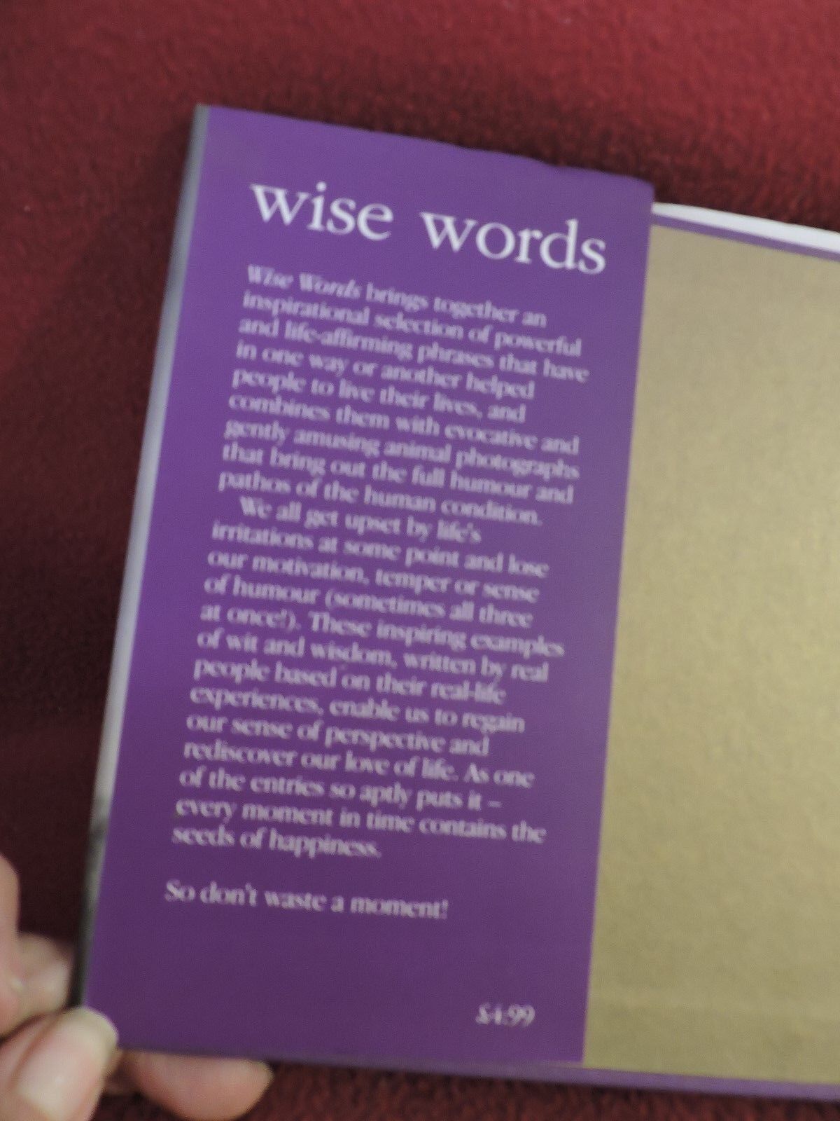 2002 WISE WORDS inspiring lessons about life Book by www.youaretheauthor.com