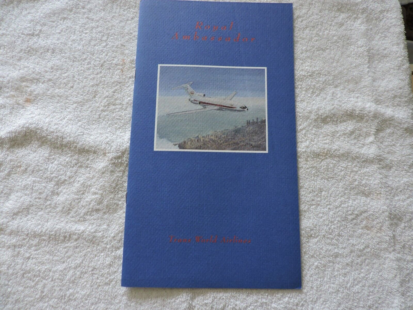COLLECTIBLE TRANS WORLD AIRLINE ROYAL AMBASSADOR FLIGHT MENU