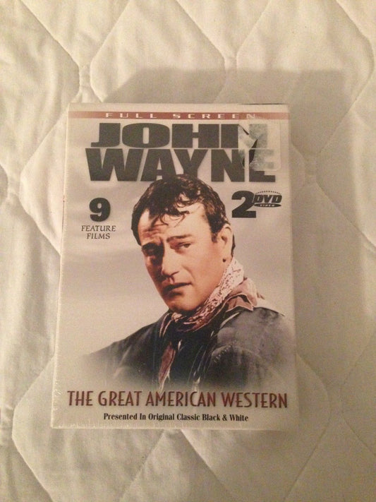 John Wayne 9  feature films on 2 DVD set. Brand New in Case