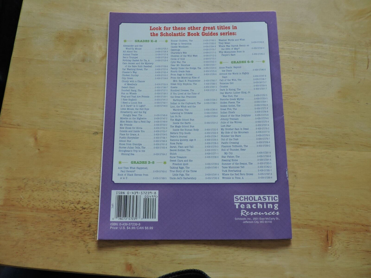 Scholastic Sweet Clara And The Freedom Quilt Grades 3-5
