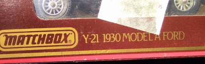 Matchbook Models of Yesterday 1930 Model A Ford (Y21) Carters Tested Seeds