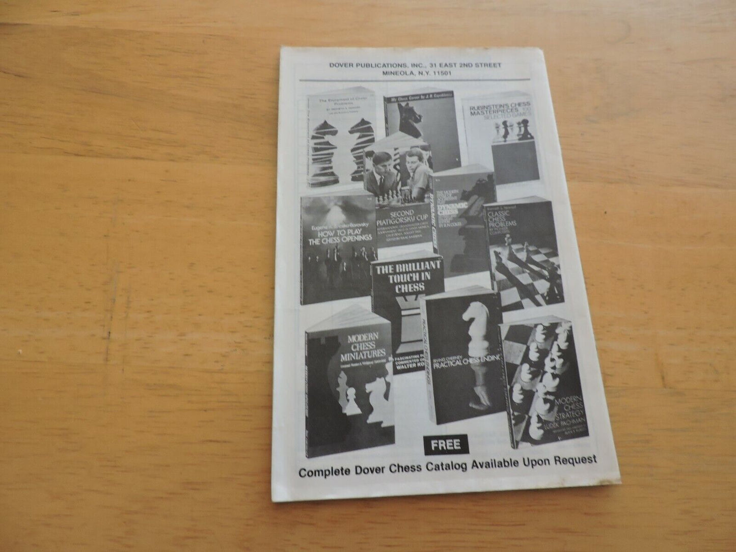 HOW DO YOU PLAY CHESS? BOOKLET BY FRED REINFELD 1972