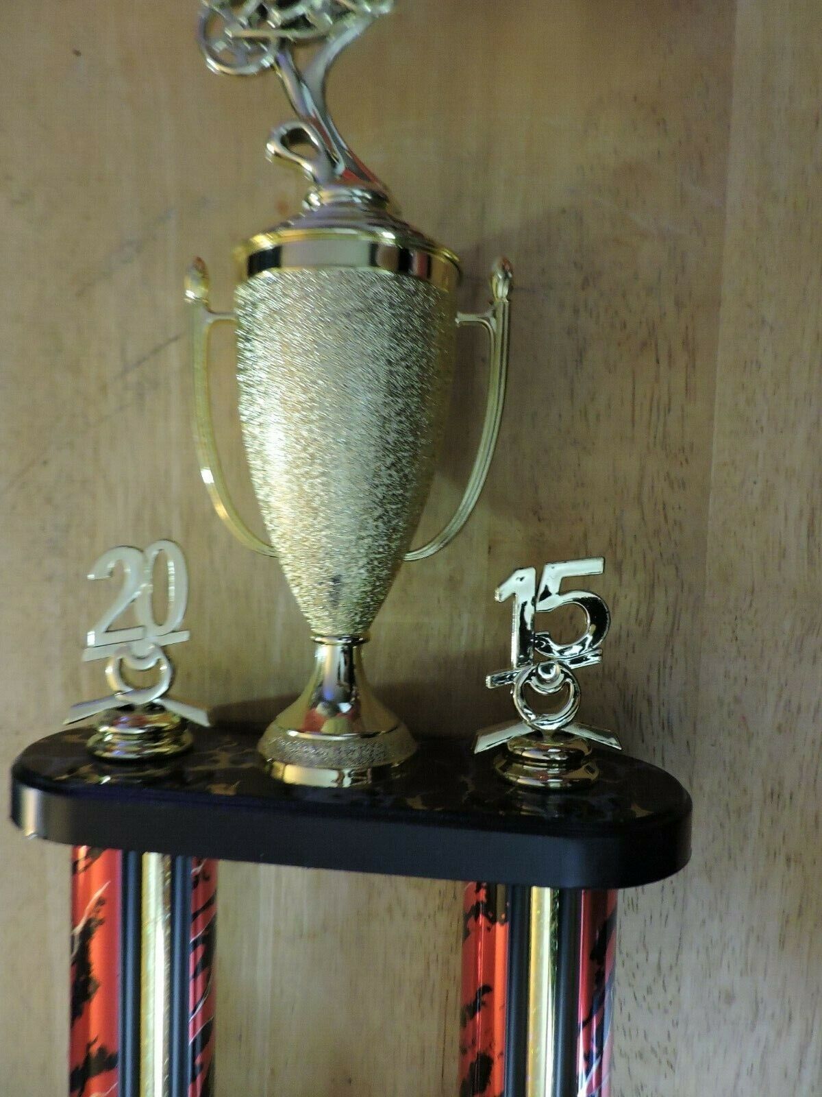 LADY 2ND PLACE BIKE RIDING TROPHY  2015  21X8X4.25 INCHES
