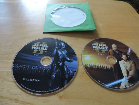 STAR WARS:  ATTACK THE CLONES:  FULL SCREEN  2 DISC SET  COMPUTER GAME RATED T
