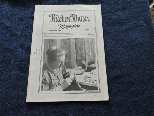 Kitchen-Klatter Magazine  Shenandoah  Iowa   August 1976
