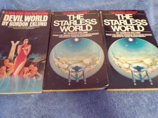 Set of Three Gordon Eklund Star Trek Adventure Books