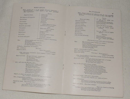 Vintage "Manon Lescaut" A Lyric Drama Playbill, (In Italian and English)